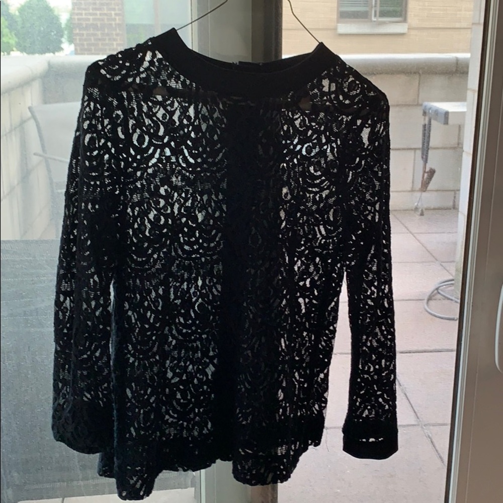 Black lace top.
